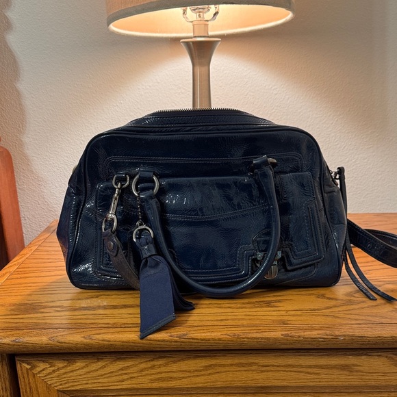 Coach Handbags - Elegant Coach Navy Blue Women's Bag w/Matching Wallet